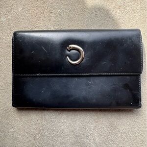 Cartier Panthere Black Wallet As Is-callouts